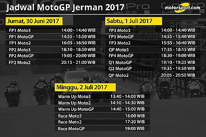 Jadwal lengkap MotoGP Jerman 2017