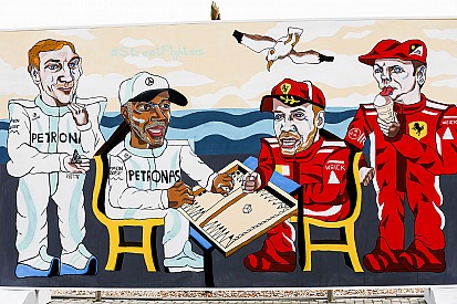 Galeri: Bakü'de F1 pilotları için çizilen çizgi karakterler