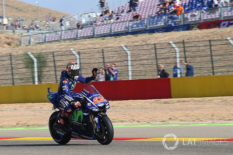 Viñales se lleva la pole y Rossi sale tercero en Aragón