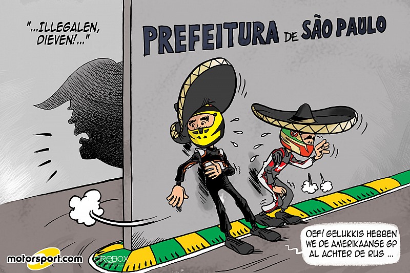Cartoon van Cirebox - Op de vlucht voor Trump!