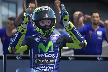 Aksi Valentino Rossi di video game MotoGP 17