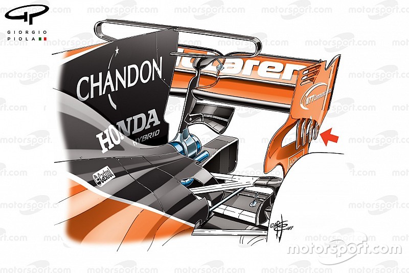 Análisis técnico: la agresividad de McLaren se centra en el T-wing
