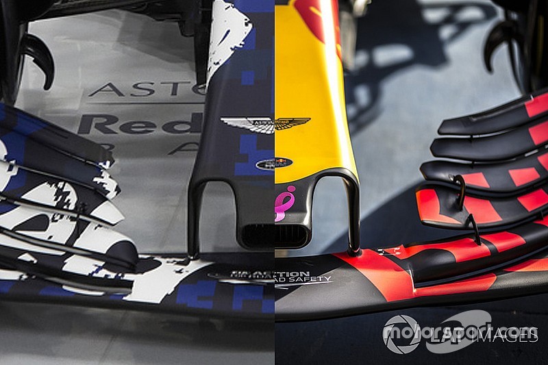 Exkluzív összehasonlítás a Red Bull 2017-es és 2018-as autója között: RB13 Vs. RB14