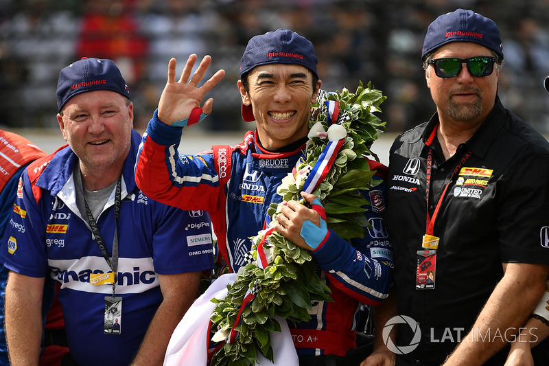 Mothersead's most prestigious moment –engineering the #26 Andretti Autosport-Honda with which Takuma Sato scored Michael Andretti's most recent Indy 500 victory.
