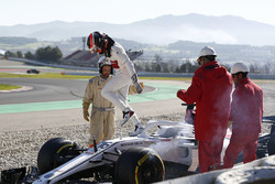 Charles Leclerc, Alfa Romeo Sauber C37, incidente