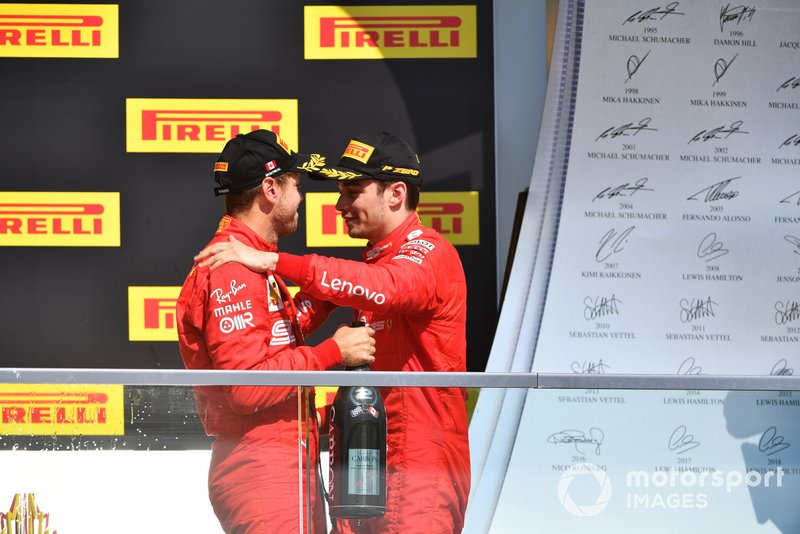 Sebastian Vettel, Ferrari, and Charles Leclerc, Ferrari