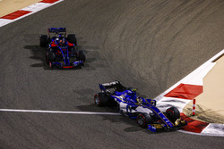 Pascal Wehrlein, Sauber C36; Daniil Kvyat, Scuderia Toro Rosso STR12