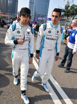 Nicolas Prost, Renault e.Dams, and Sébastien Buemi, Renault e.Dams, on the grid