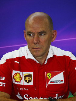 Jock Clear, Direttore dell'ingegneria Ferrari nella conferenza stampa FIA