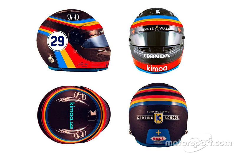 Fernando Alonso Indy 500 kask tasarımı