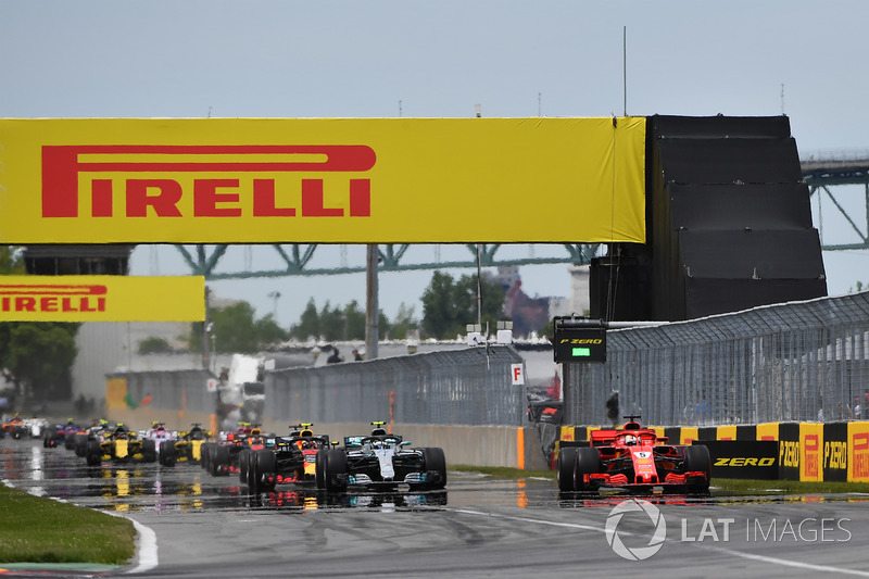 Sebastian Vettel, Ferrari SF71H en la salida