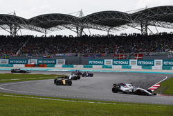Felipe Massa, Williams FW40, Jolyon Palmer, Renault Sport F1 Team RS17, Lance Stroll, Williams FW40, Carlos Sainz Jr., Scuderia Toro Rosso STR12, Pierre Gasly, Scuderia Toro Rosso STR12, on the formation lap