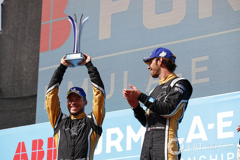 Jean-Eric Vergne, Techeetah, Andre Lotterer, Techeetah make up the first 1st 2nd finish in Formula E history