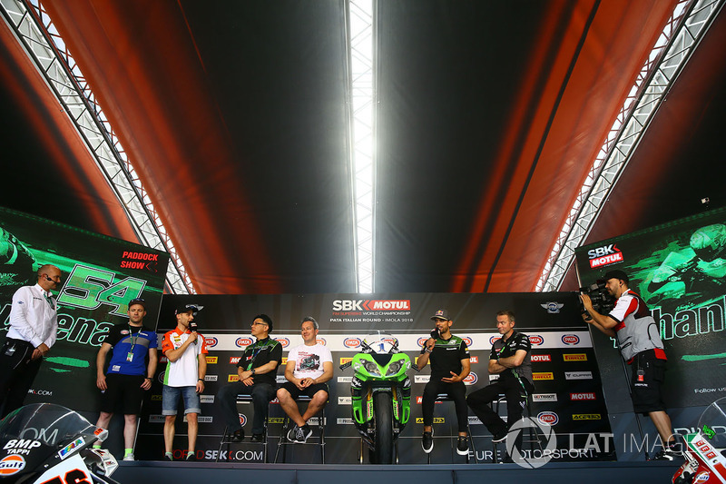 Lucas Mahias, GRT Yamaha Official WorldSSP Team, Ken Ondo, Steve Guttridge, Manuel Puccetti, Kenan Sofuoglu, Kawasaki Puccetti Racing