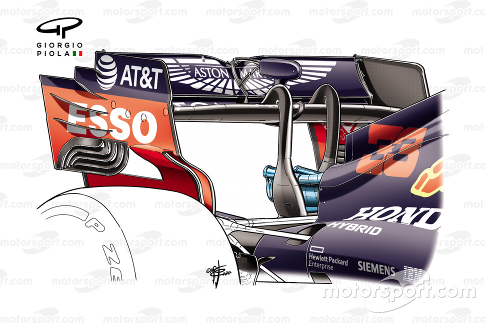 Red Bull Racing RB16 rear wing endplate