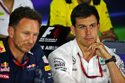 (L to R): Christian Horner, Red Bull Racing Team Principal and Toto Wolff, Mercedes AMG F1 Sharehold
