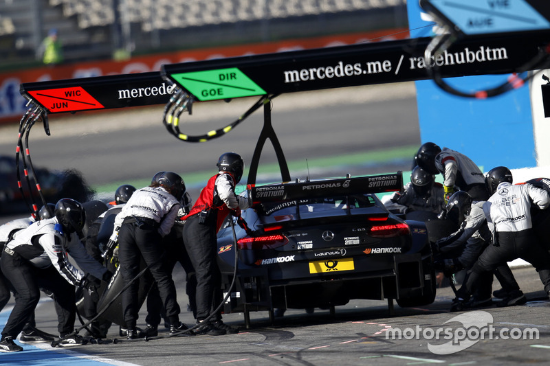 Pit stop Daniel Juncadella, Mercedes-AMG Team HWA, Mercedes-AMG C63 DTM.