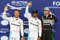 Poleman Lewis Hamilton, Mercedes AMG F1 Team, secondo qualificato Nico Rosberg, Mercedes AMG F1 Team