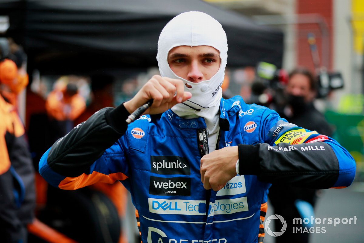 Lando Norris, McLaren, on the grid