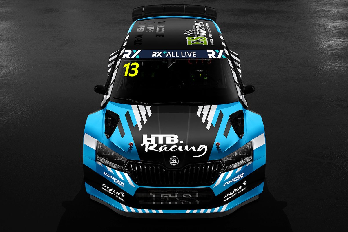 Mobil Andreas Bakkerud, yakni Skoda Fabia, bersama ES Motorsport di European Rallycross 2021
