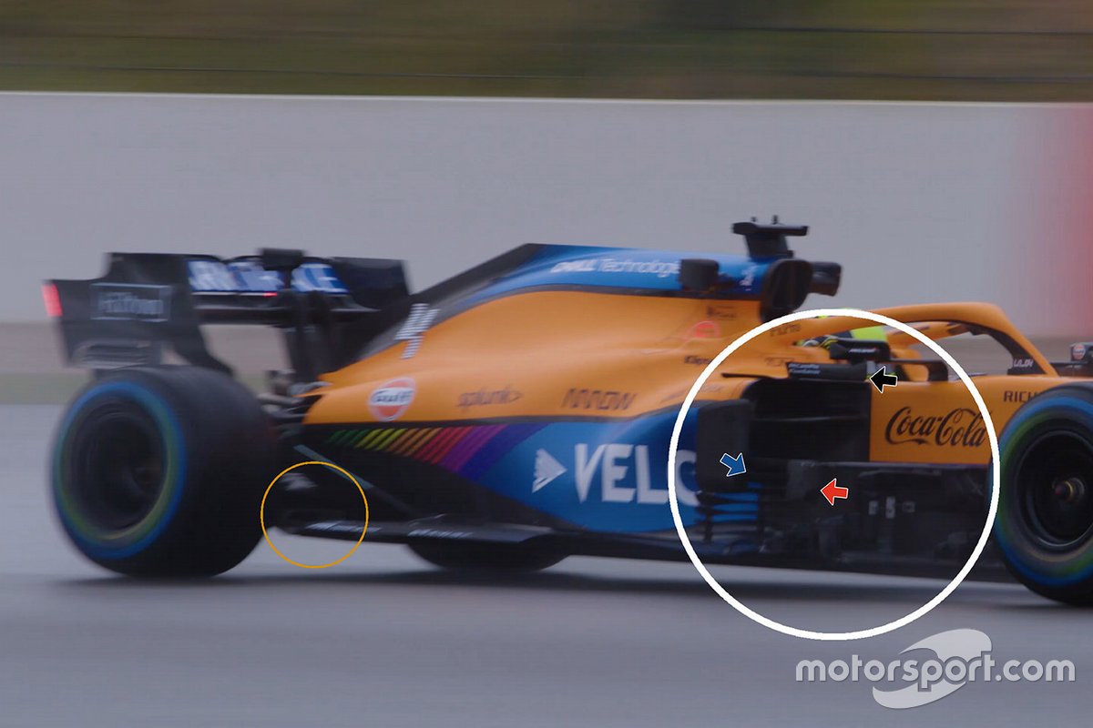 La MCL35M en piste à Silverstone