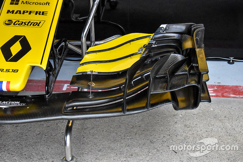 Renault Sport F1 Team RS 18, dettaglio dell'ala anteriore