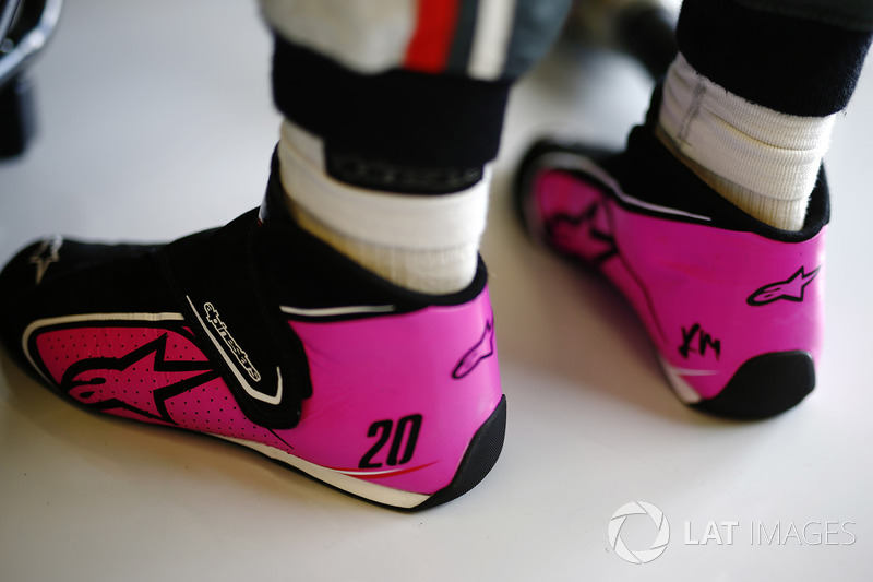 The boots of Kevin Magnussen, Haas F1 Team
