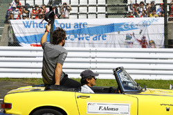 Fernando Alonso, McLaren, in the drivers parade