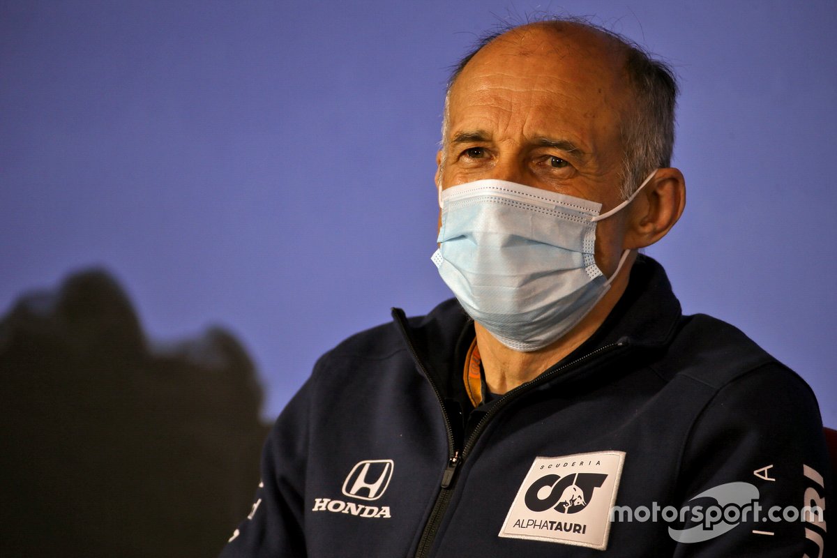 Franz Tost, Team Principal, AlphaTauri in the press conference