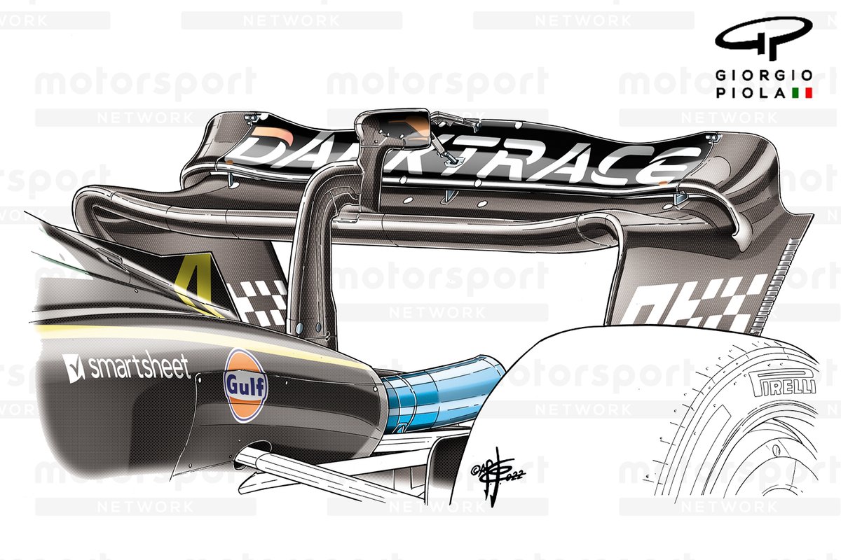 McLaren MCL36 arka kanadı - Belçika GP
