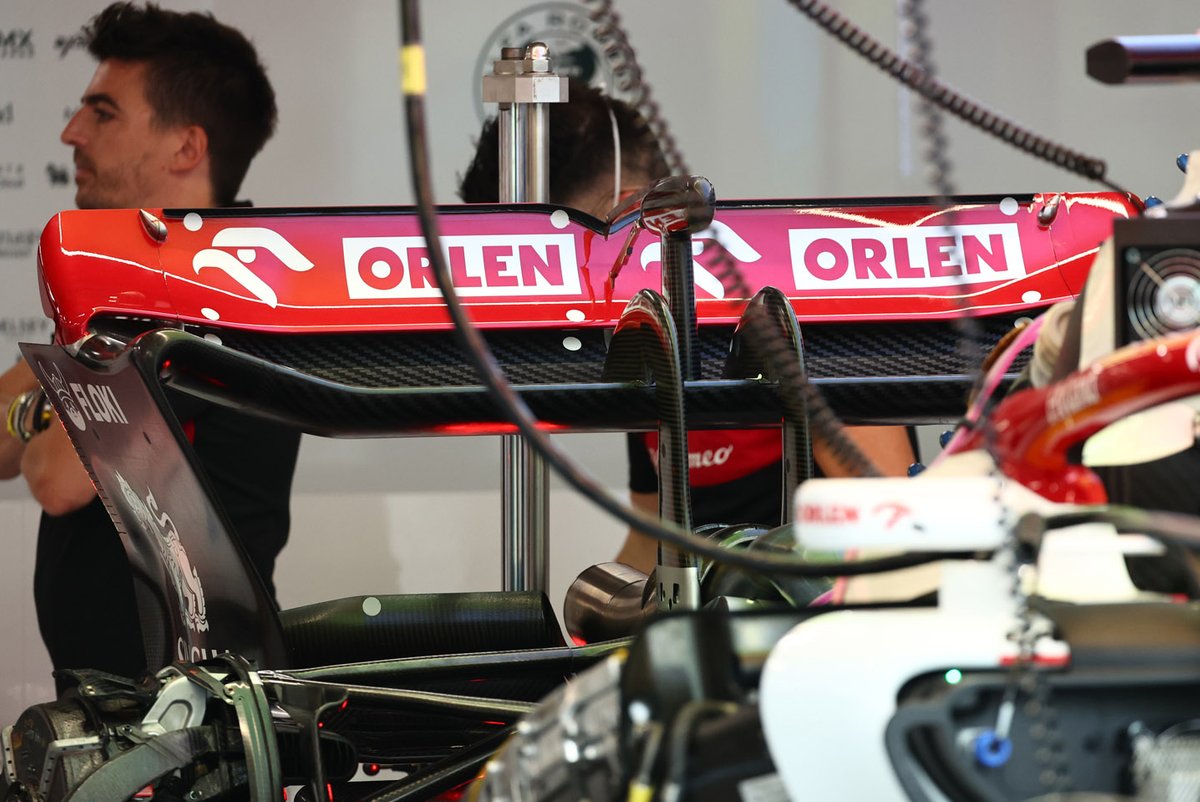 Detalle del alerón trasero del Alfa Romeo C42