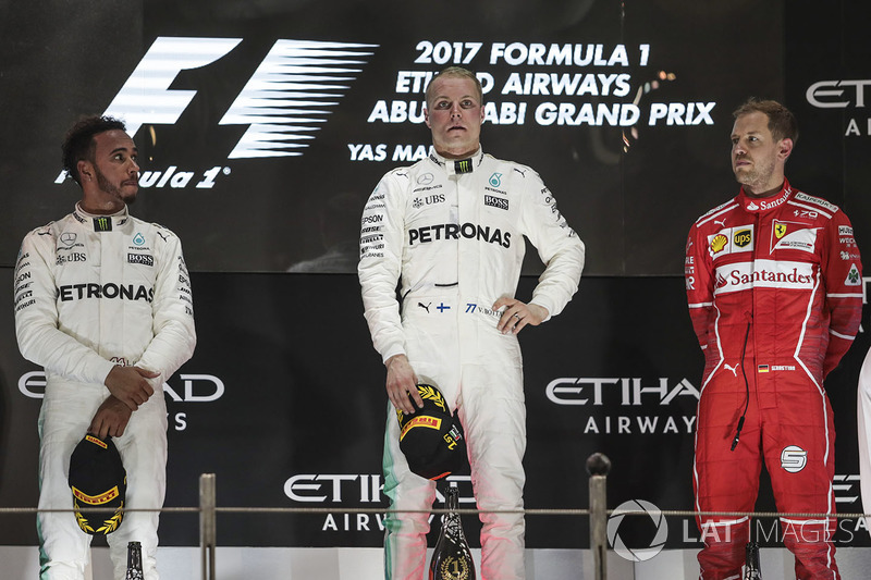Abu Dhabi GP - Kazanan Valtteri Bottas, 2. Lewis Hamilton, 3. Sebastian Vettel