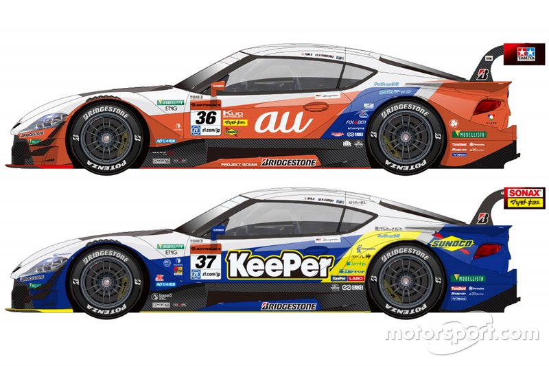 Раскраска команды TOM'S в сезоне-2020 чемпионата Super GT