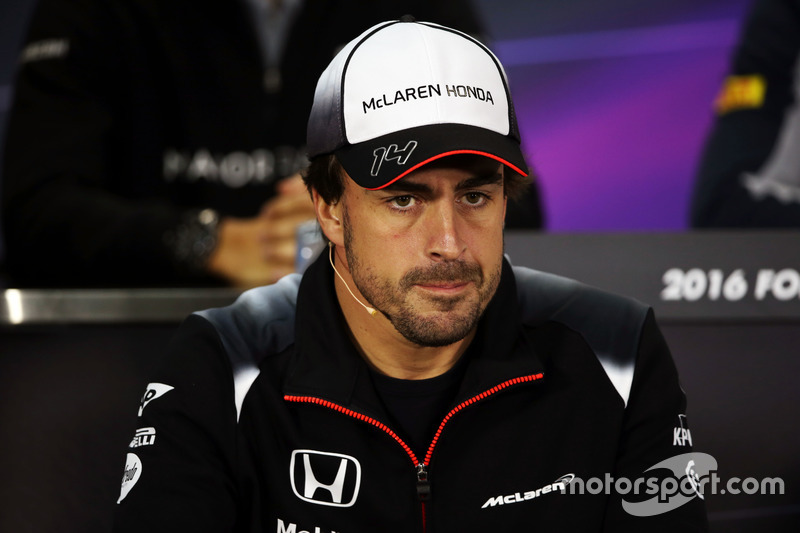 Fernando Alonso, McLaren in the FIA Press Conference