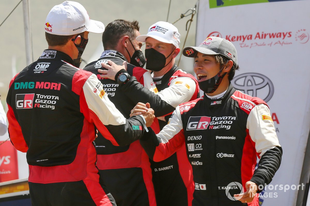 Podium: Sebastien Ogier, Julien Ingrassia, Toyota Gazoo Racing WRT Toyota Yaris WRC, Takamoto Katsuta, Daniel Barritt, Toyota Gazoo Racing WRT Toyota Yaris WRC