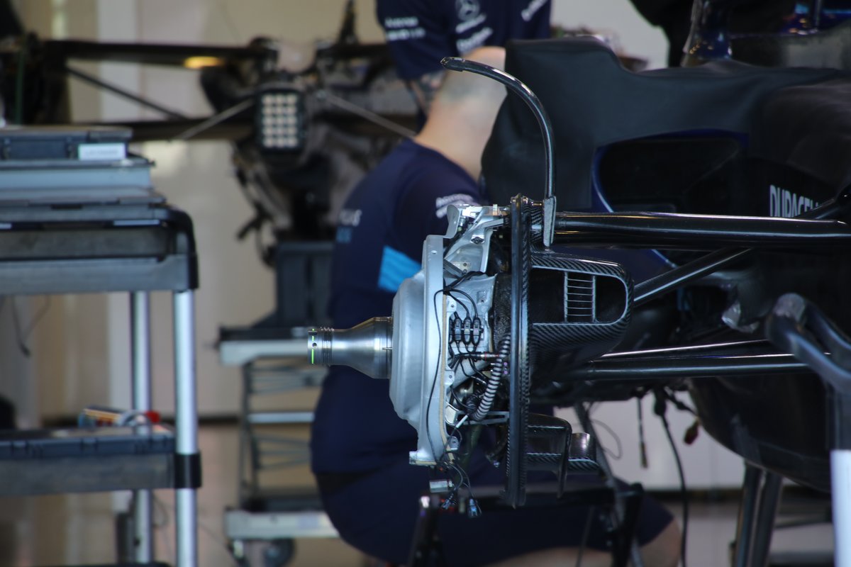 Detalle del tambor de freno del Williams FW44