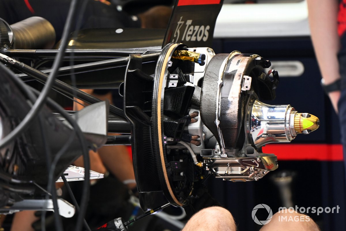 Detalle del freno del Red Bull Racing RB18
