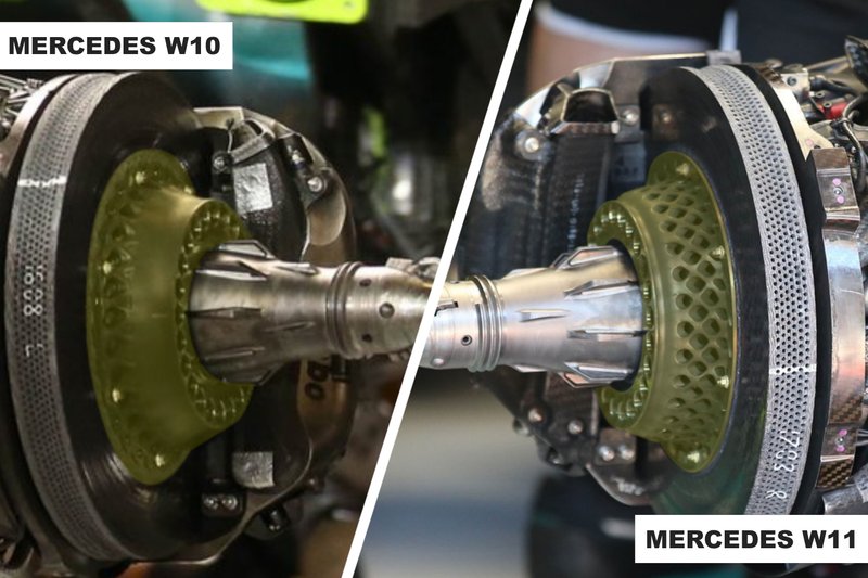 Mercedes AMG F1 W10 and W11 front brakes