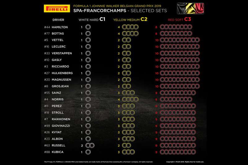 Set di pneumatici per pilota