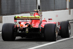 Kimi Raikkonen, Ferrari SF70H, Aero-Farbe am Heckflügel