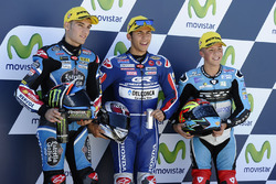 Polesitter Enea Bastianini, Gresini Racing, tweede plaats Jorge Navarro, Estrella Galicia 0,0, derde