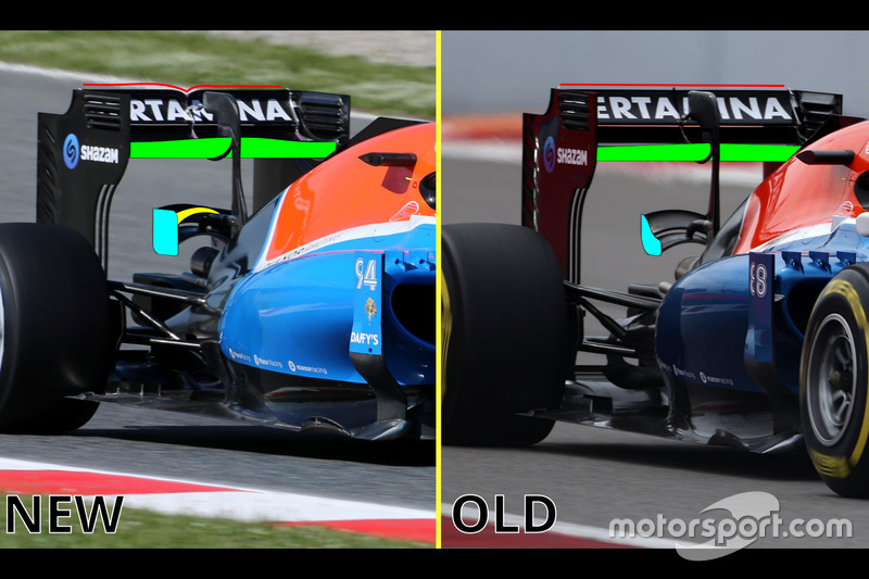 Manor Racing: Heckflügel und Monkey Seat
