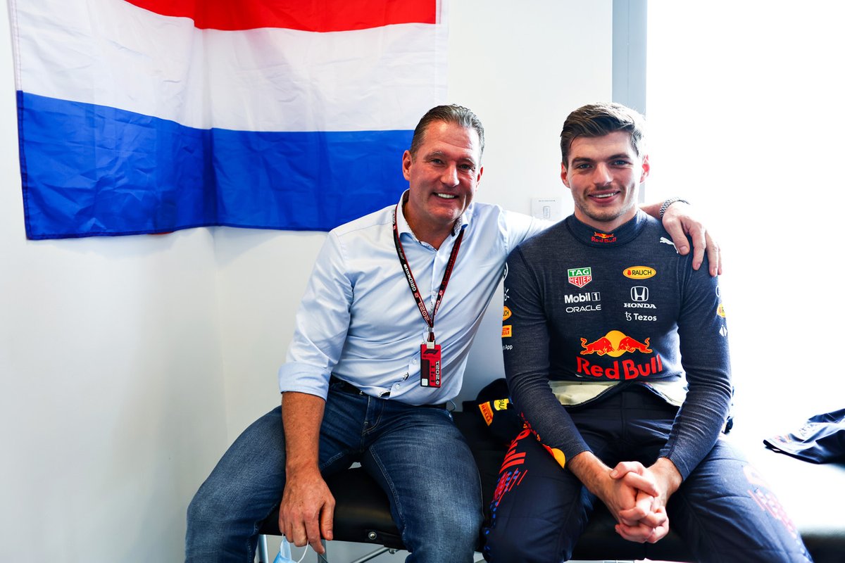 Jos Verstappen met Max Verstappen.