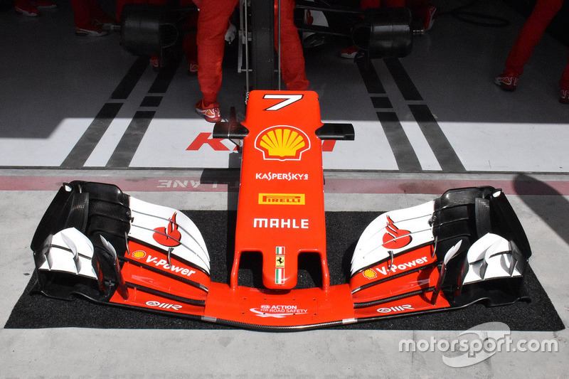 Ferrari SF70H, detalle del alerón delantero