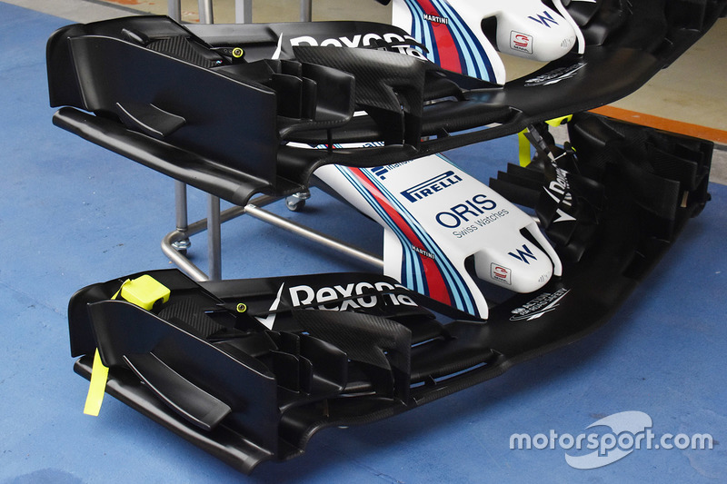 Williams FW40: Frontflügel, Vergleich