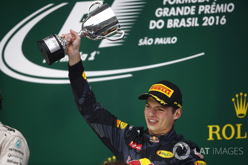 Podio: tercer lugar Max Verstappen, Red Bull Racing