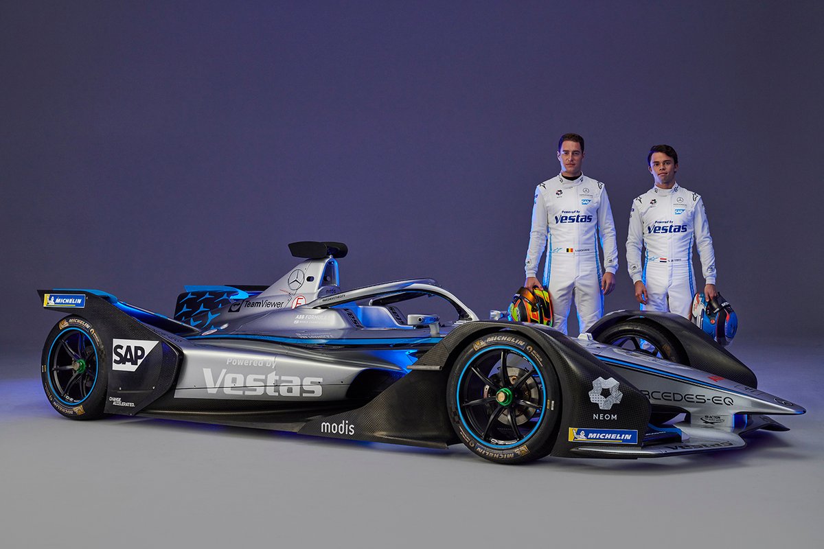 Стоффель Вандорн, Ник де Врис, презентация ливреи Mercedes-Benz EQ, EQ Silver Arrow 02