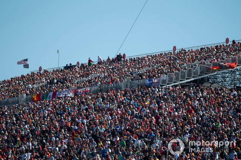 Fans fill the grandstands on race day