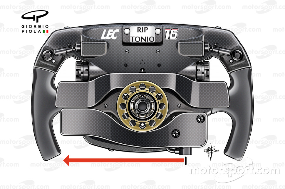 Ferrari SF90 steering Charles Leclerc