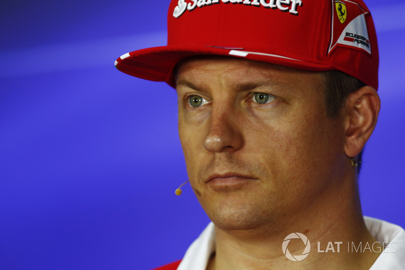 Kimi Raikkonen, Ferrari, in the FIA press conference